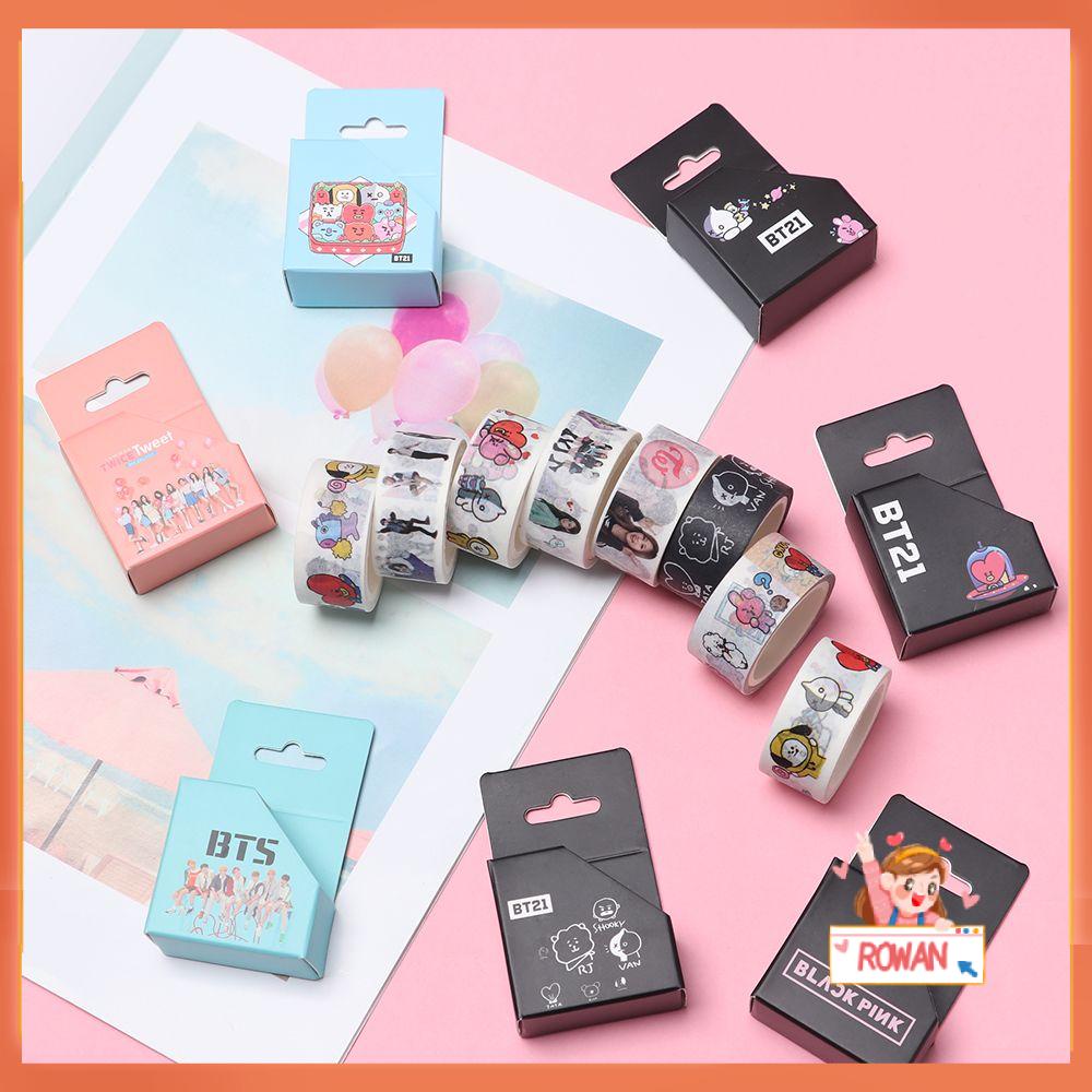 1pc Selotip Kertas Motif Bunga BT21 Panjang 5M Untuk Dekorasi DIY