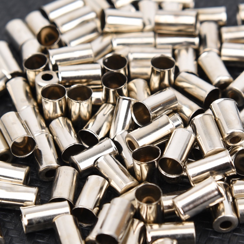 100pcs Tutup Ujung Kabel Rem Sepeda Gunung Ukuran 5x10mm Warna Silver