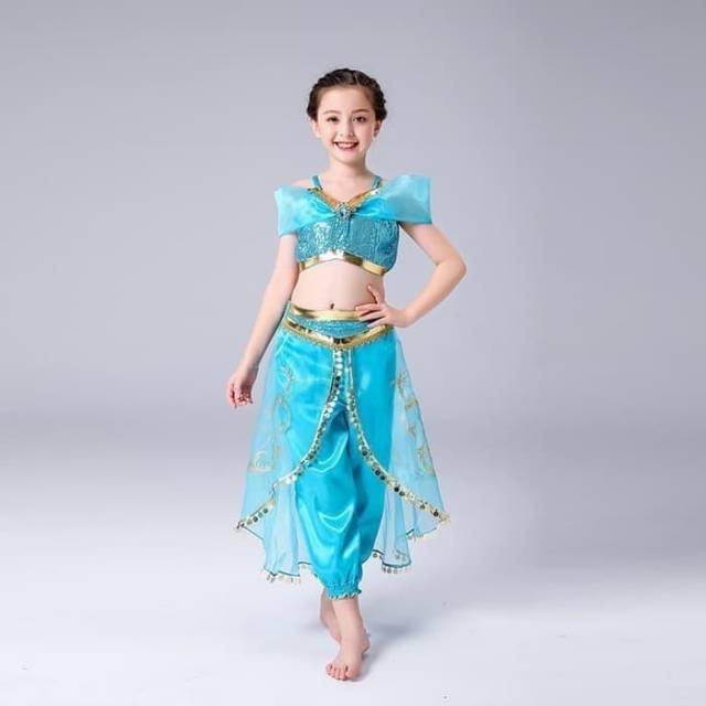 Costum Princess Jasmine Aladin Dress Princess Baju Princess