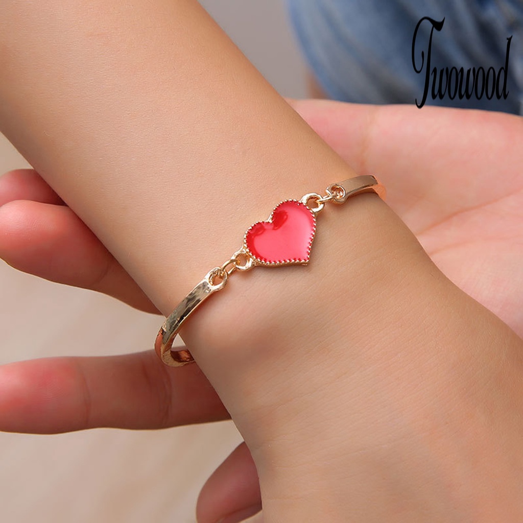 Gelang Rantai Adjustable Bentuk Hati Untuk Wanita