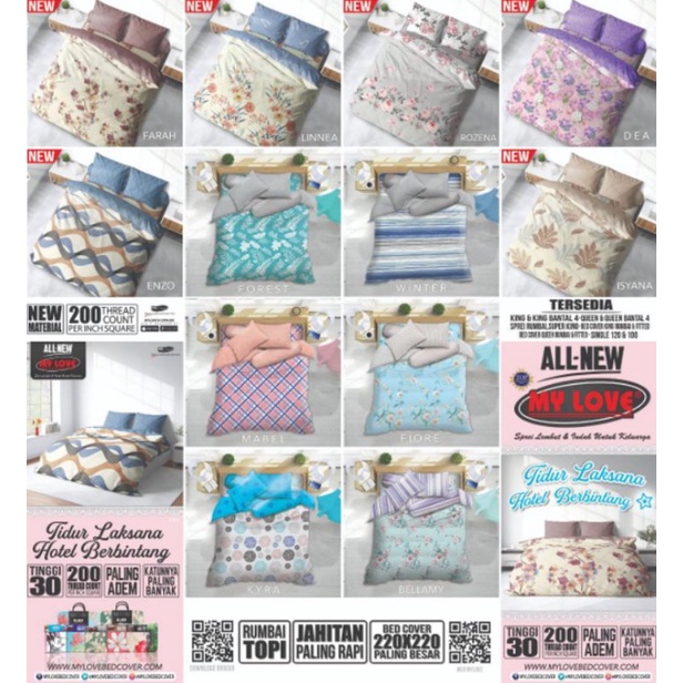 ❤ IJN ❤ Bedcover all new My love ukuran 180x200 T30