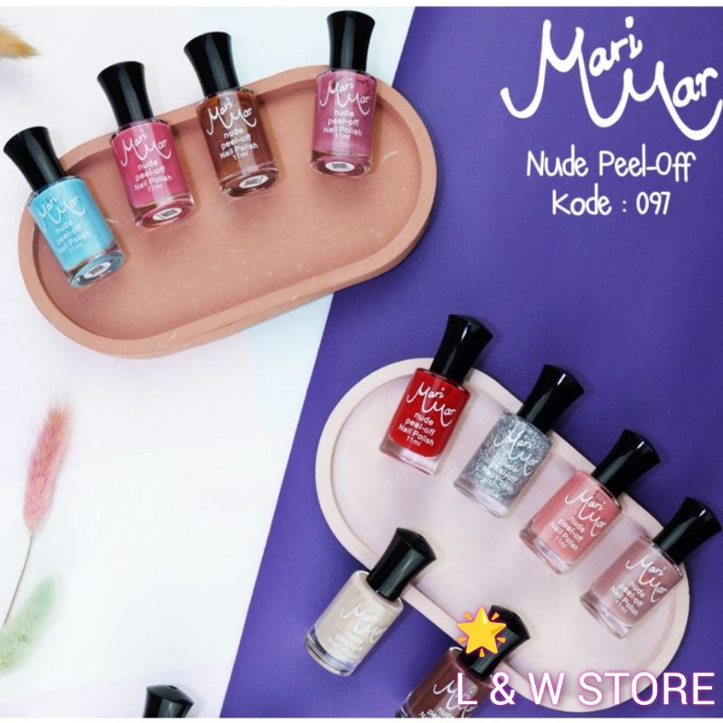 MARIMAR NAIL POLISH PEEL OFF NUDE 12 COLOURS SHADE CODE : 097