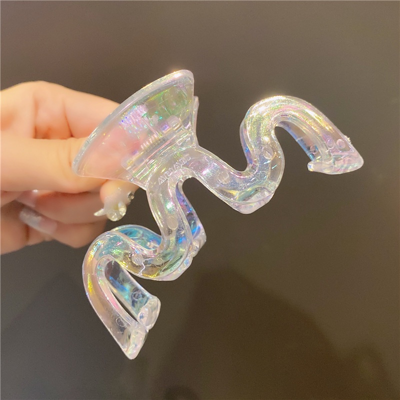 Ins Hair Clips Transparent Hairpin Acrylic Color Hair Catch Shark Clip Catch Hairpin Headwear