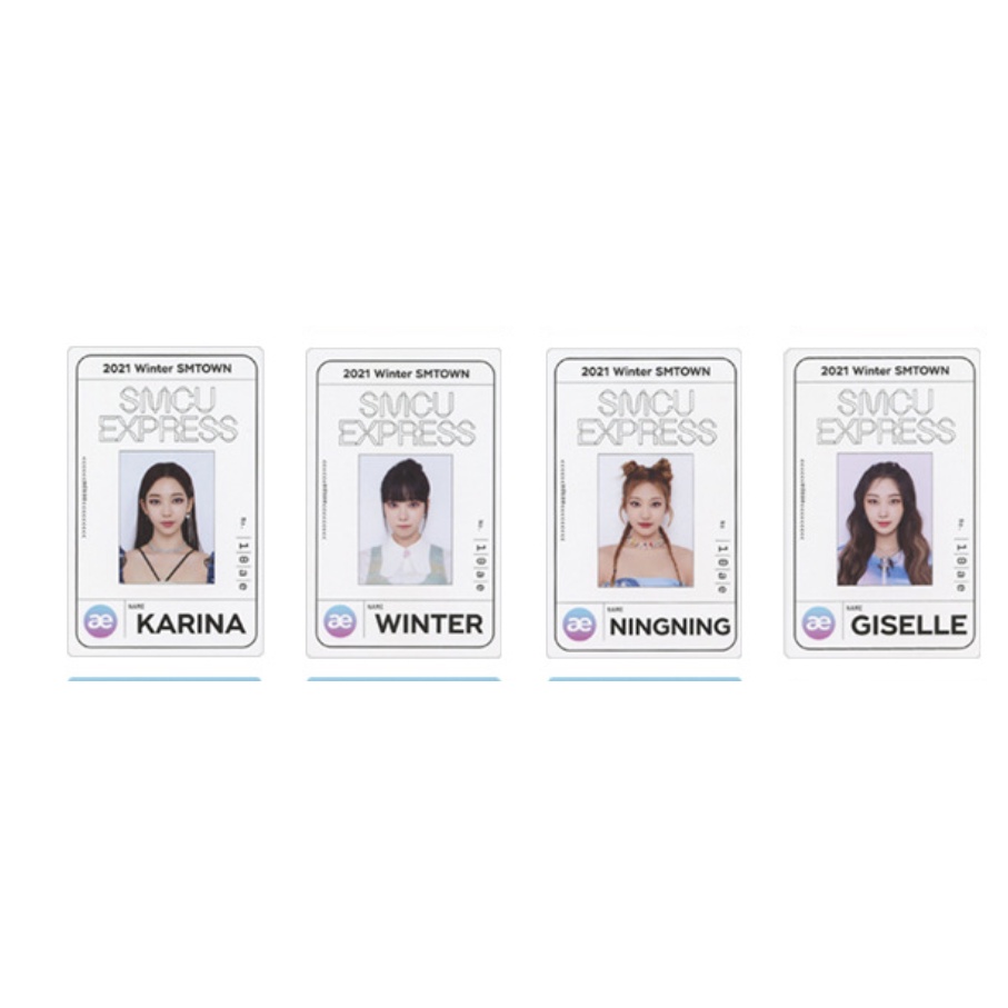 SMTOWN 4 / 8Pcs / Set Kartu Album Kpop Aespa New Album 2021 Untuk Koleksi / Musim Dingin