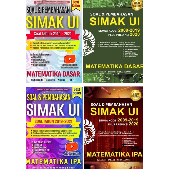 

Buku SIMAK UI Matematika Dasar&IPA 2009-2019 +2020 Star Seller Termurah