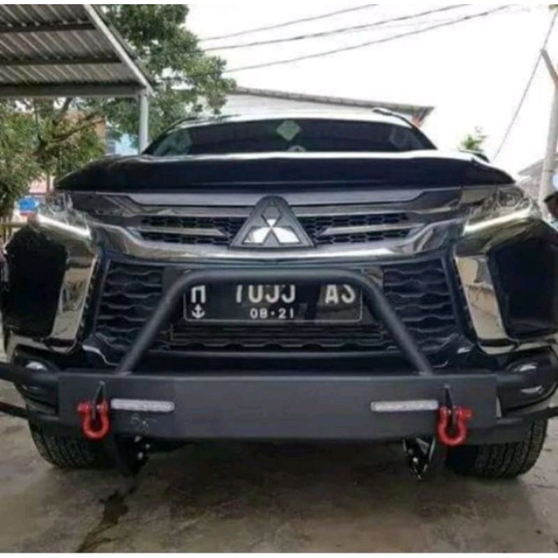 Tanduk bumper pengaman depan mobil all new pajero sport 2016-2020