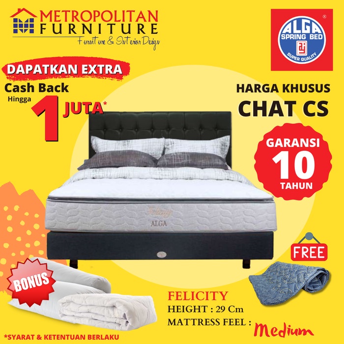 Kasur Springbed ALGA Felicity spring bed matras Set