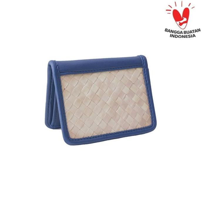 

Du'Anyam - Dompet Kartu - Anyaman - Card Case Navy Blue - Pelode Plain