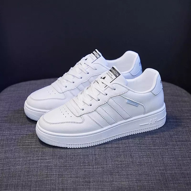 Sepatu Sneakers Dewasa Perempuan Garis 2 Putih
