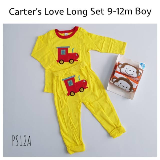 Piyama Baby Setelan Panjang Baju Tidur Bayi Pajamas 9-12 Bulan 2 Setel Per Pack