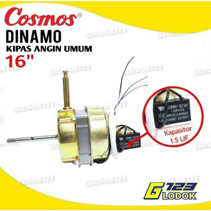 Dinamo Kipas Angin Cosmos 16&quot; 16inch Cocok untuk Ukuran Kipas 16&quot; 16 Inch Dinamo Kipas Umum Dengan 1,5Mikro