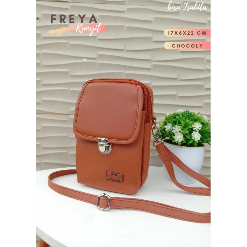 TAS FREYA SLINGBAG CHOCOLY HP BY BRAND BIRU TSABITA ORIGINAL