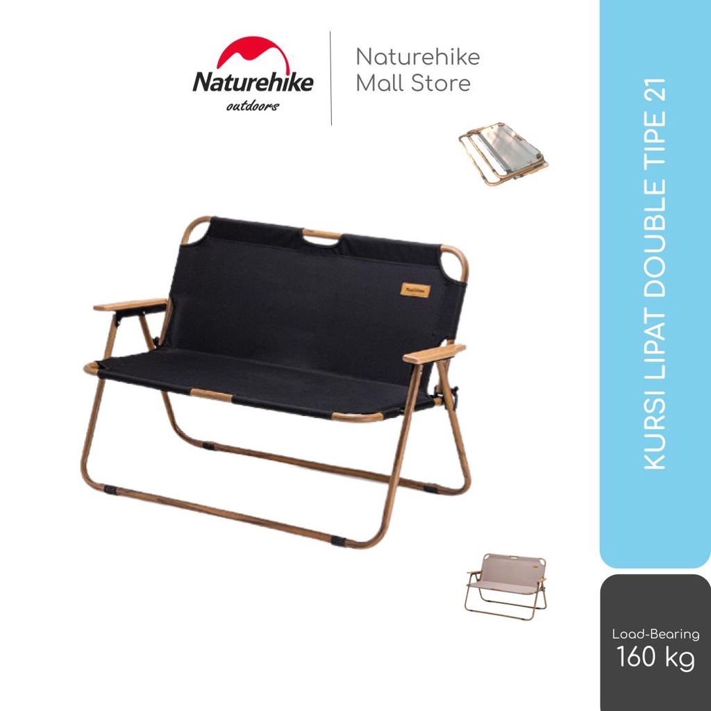 KURSI LIPAT DOUBLE NATUREHIKE NH20JJ002 TIPE 21 PORTABLE CAMPING MANCING OUTDOOR GUNUNG PIKNIK
