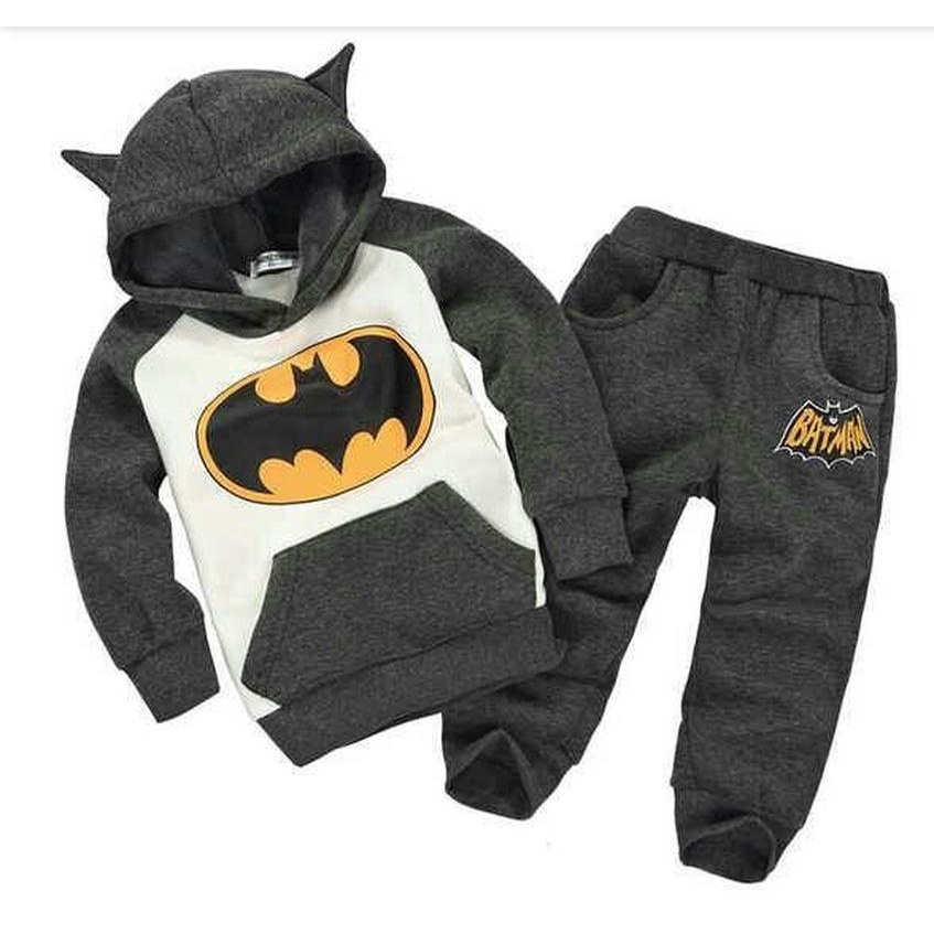 Setelah Baju Anak Laki Laki Murah Terbaru 2022 Umur 1 2 3 Tahun Setel Batman Grey [Baju Anak 0120]
