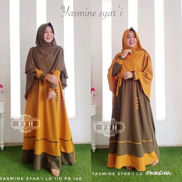 GAMIS YASMINE SET HIJAB ORI By FFH FAFA HIJAB