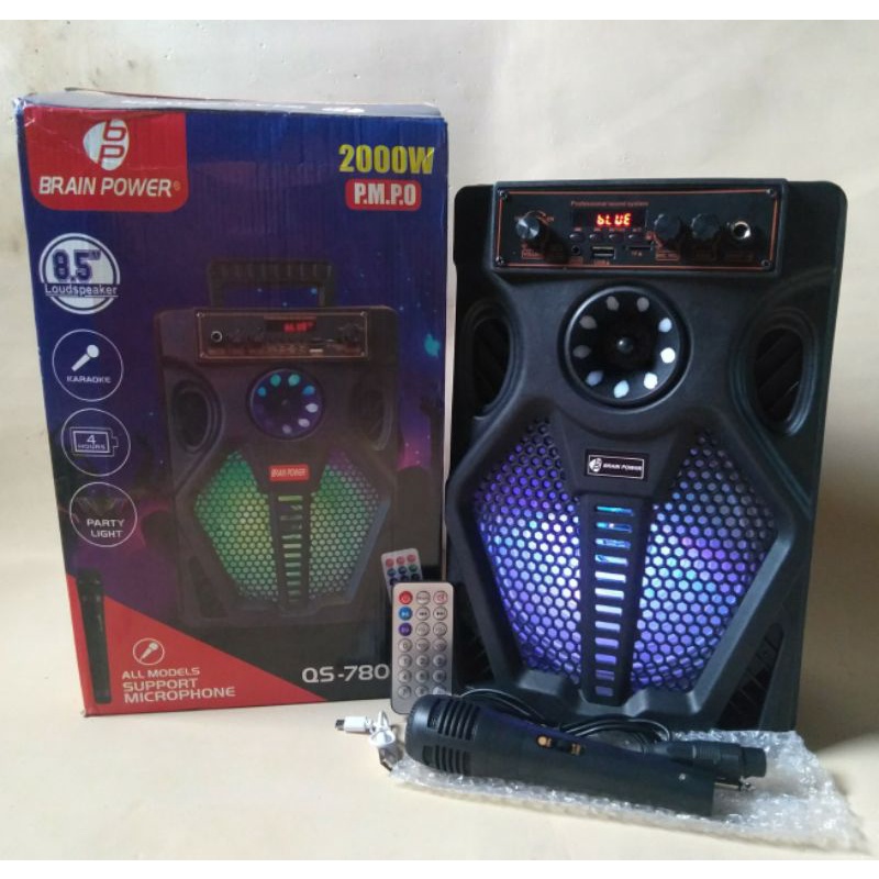 BRAIN POWER QS-780 SPEAKER BLUETOOTH KARAOKE 8.5"inch