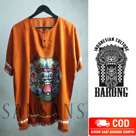 ORIGINAL BAJU BALI UNISEX / BAJU BARONG BALI TERBARU / BAJU PANTAI TERBARU / BAJU SANTAI PRIA DAN WA