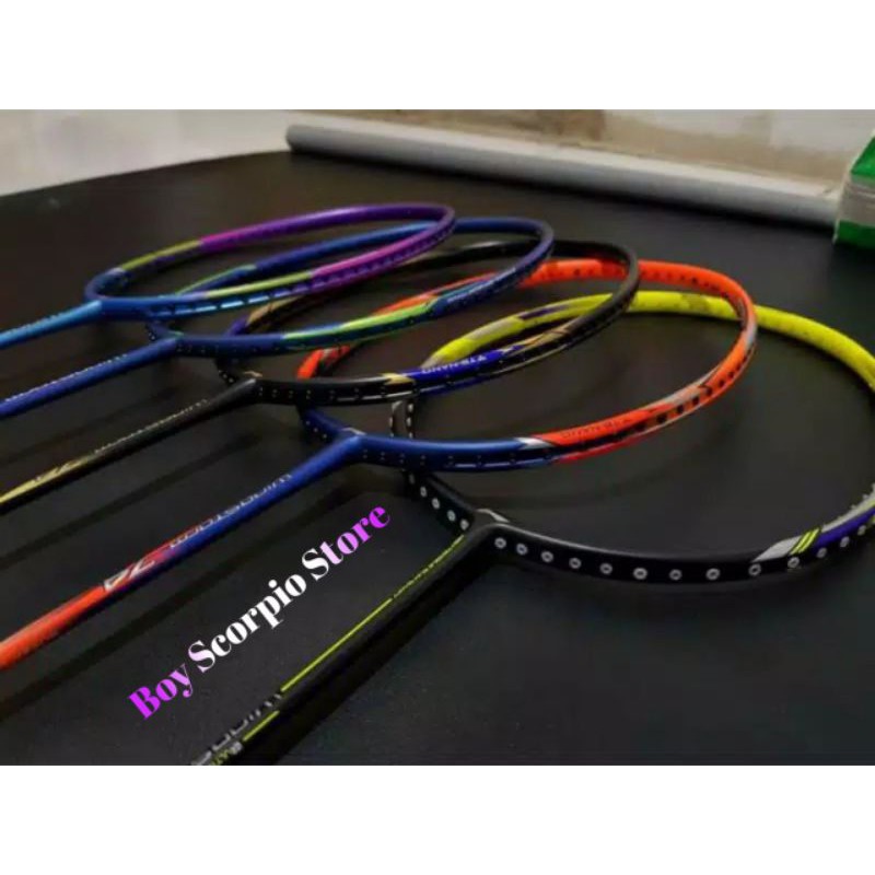 RAKET BADMINTON LINING WINDSTORM 72,74,76,78 100% grade ORI