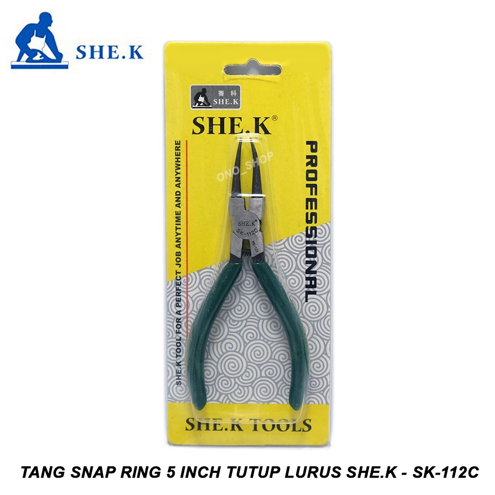 Tang Snap Ring 5 Inch Tutup Lurus She-K - SK-112C