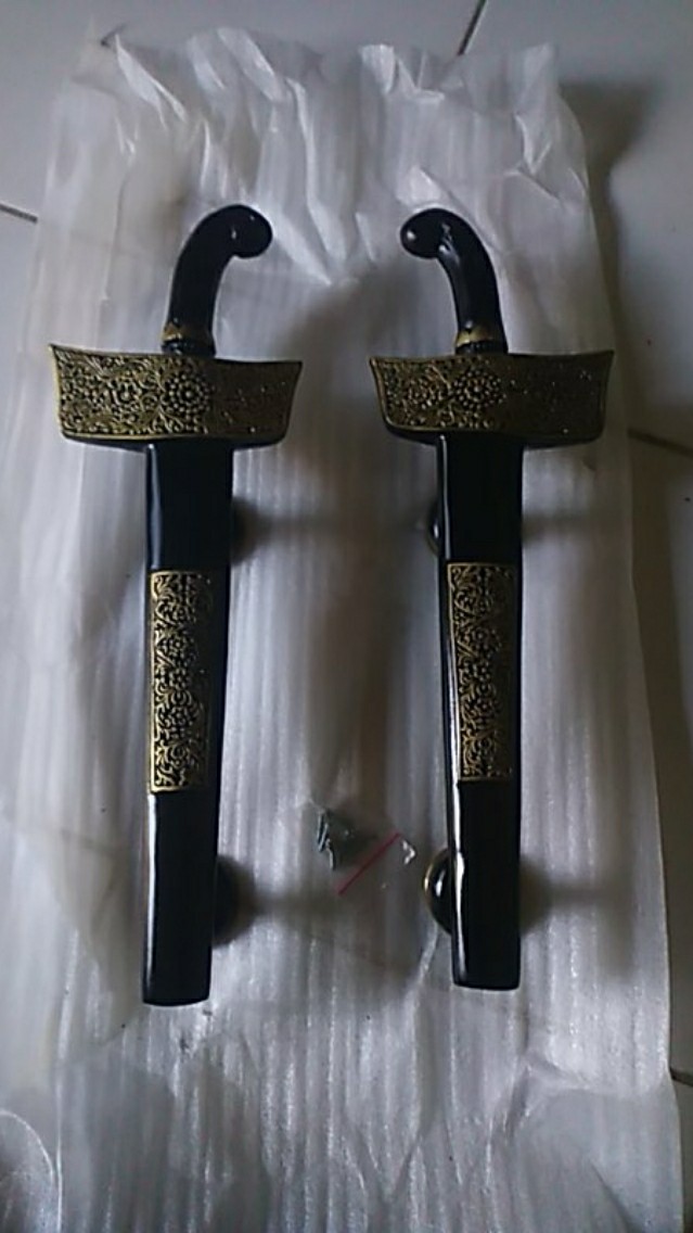 Promo Ter Murah....!! Handel Pintu Rumah Model Keris Sarung Panjang 40cm