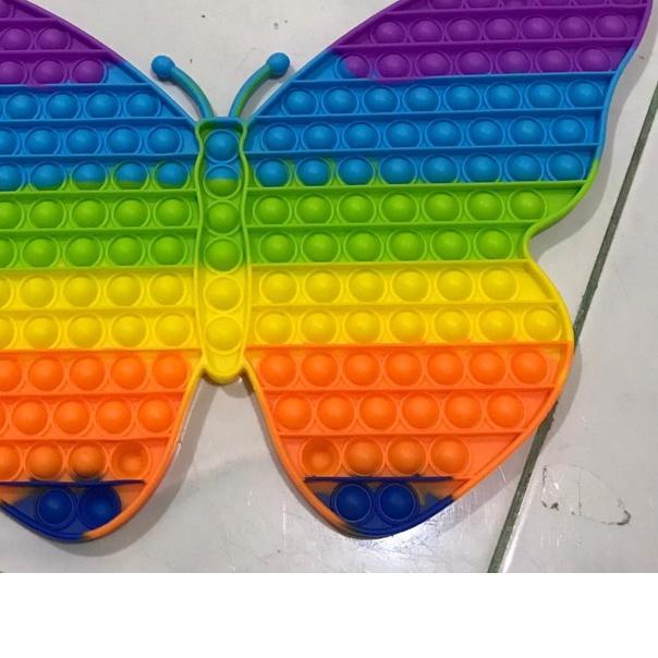 ☆ Pop It Fidget Toy Rainbow Mainan anak super jumbo kupu kupu ➬
