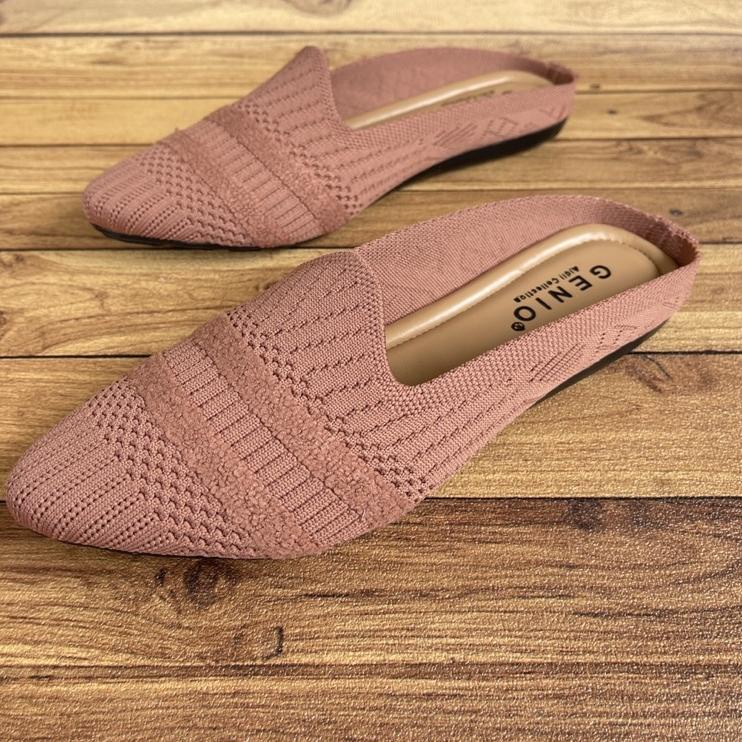Genio - Sepatu Flat Wanita Rajut Impor E83