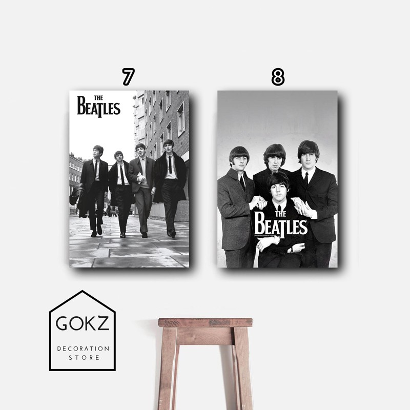 POSTER KAYU BAND THE BEATLES MUSIC PICTBOX WALLDECOR PAJANGAN HIASAN DEKORASI DINDING STUDIO KAMAR 2