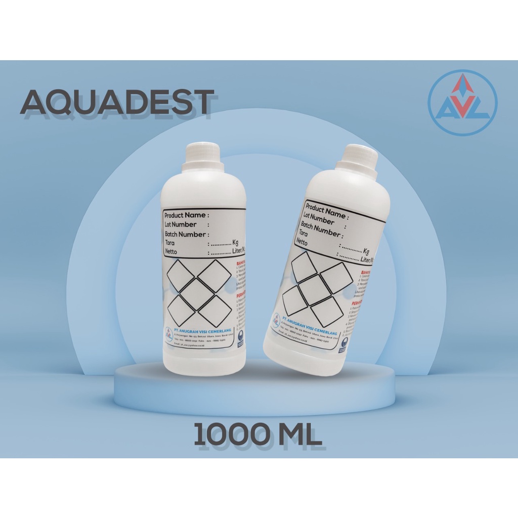 AQUADEST / AIR SULINGAN / AIR MURNI (H2O) - 1000 ML