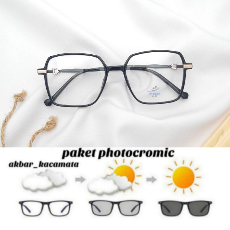 KACAMATA8164 POTOCROMIC kacamata kotak pria/wanita