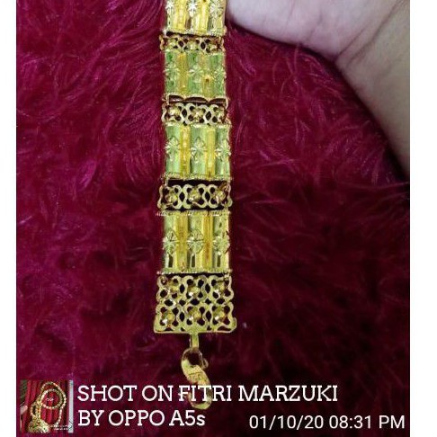 GELANG WANITA LAPIS EMAS 24 K 3 SUKU