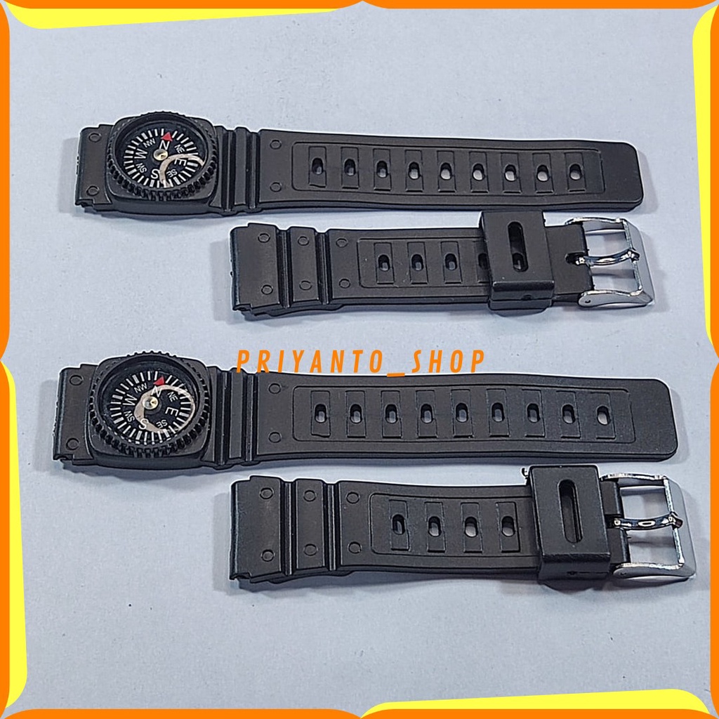 STRAP TALI JAM TANGAN RUBBER KARET CASIO 20MM CALCULATOR CA 53 CA53 RUBBER WATCH BEND TERMURAH MODEL KOMPAS