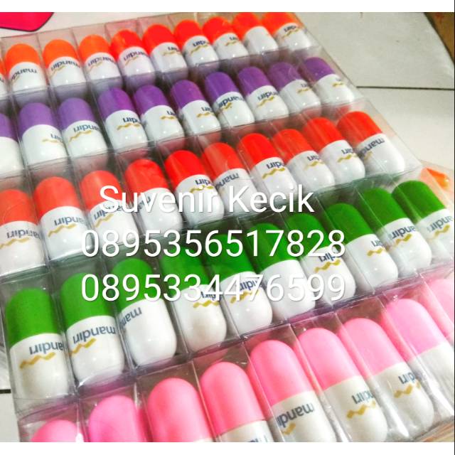 

Souvenir Pulpen Kapsul Plus Stiker