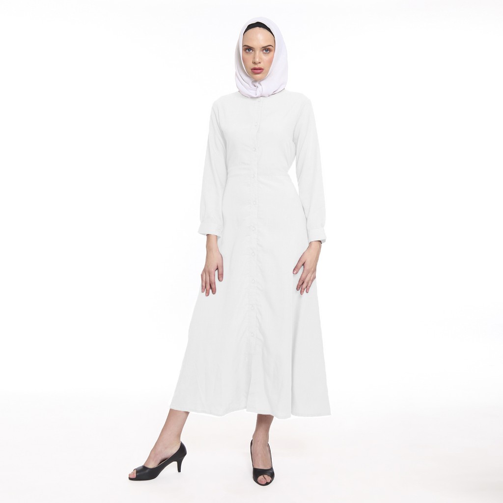 Tunik Panjang Lengan Panjang Wanita Muslimah Kancing Full - XSHOP Catriona