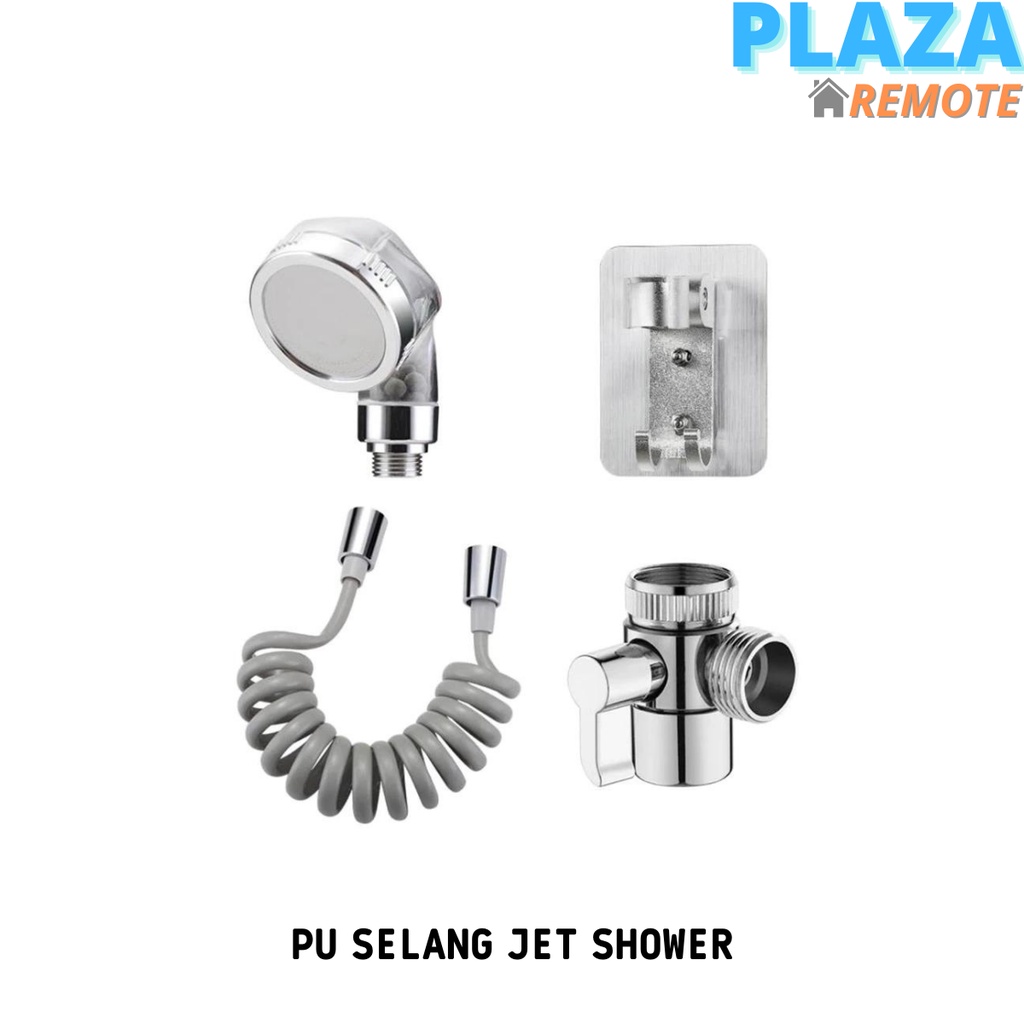 SELANG SHOWER CLOSET KARET 2M JET BIDET SPRAY AIR SPIRAL FLEXIBLE ABU