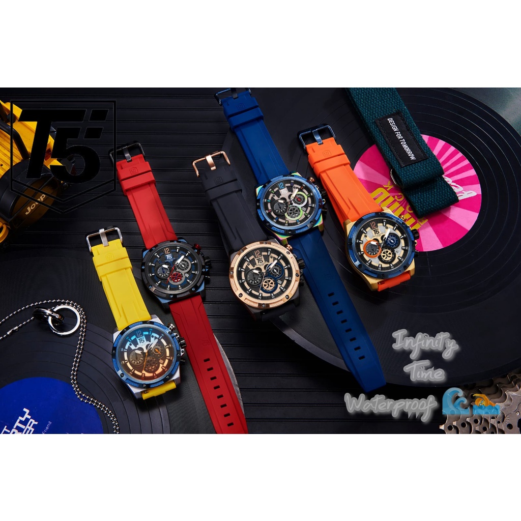 Jam Tangan Cowok T5 H3867G 3867 Chrono dan Tanggal Aktif Kualitas Original Waterproof