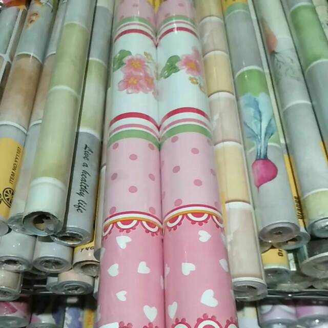 Wallpaper Garis Pink Shabby uk:45 cm x 9 meter