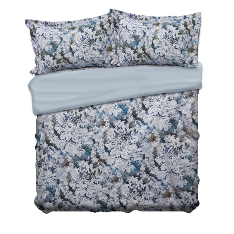 Sprei Elegance Cashmeera Livia Soft Blue / Sprei Elegance Motif Bunga Biru Muda