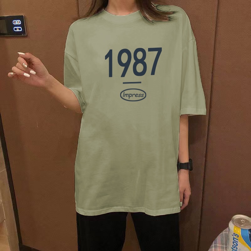 Import Fashion Original Premium Kaos  Wanita / Baju Atasan Oversize Unisex（Realpict）