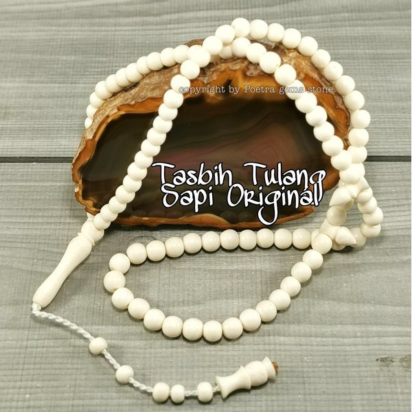 TASBIH ORIGINAL TULANG SAPI 6MM 99 BUTIR