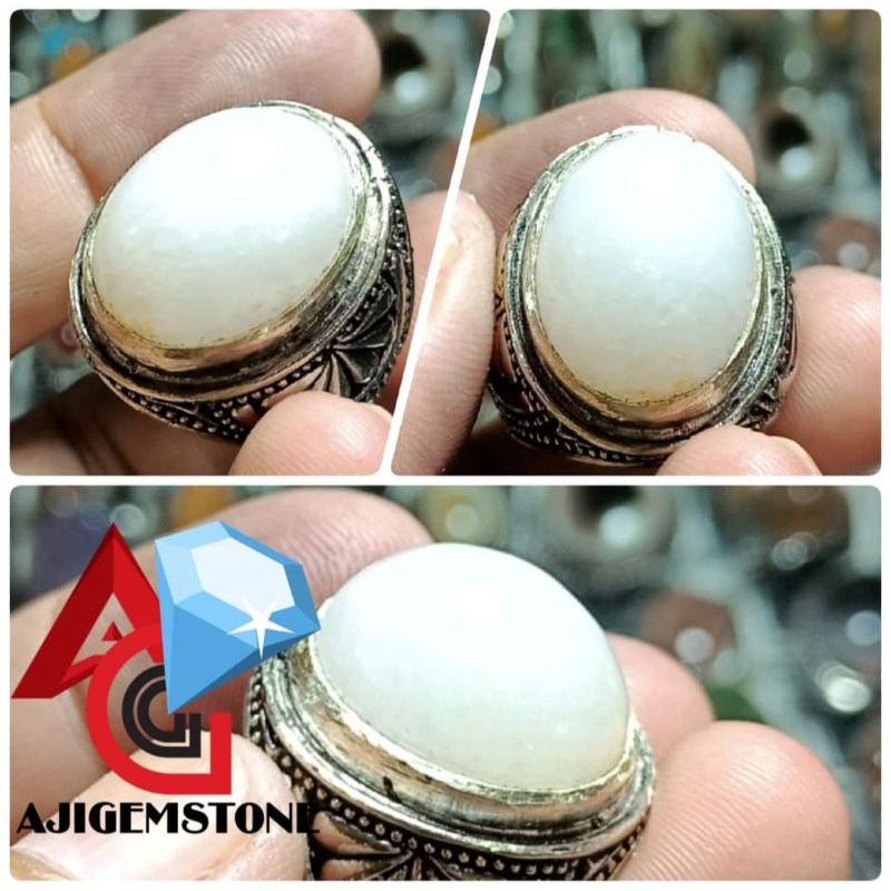Cincin batu akik natural mani gajah lampung harga termurah siap pakai