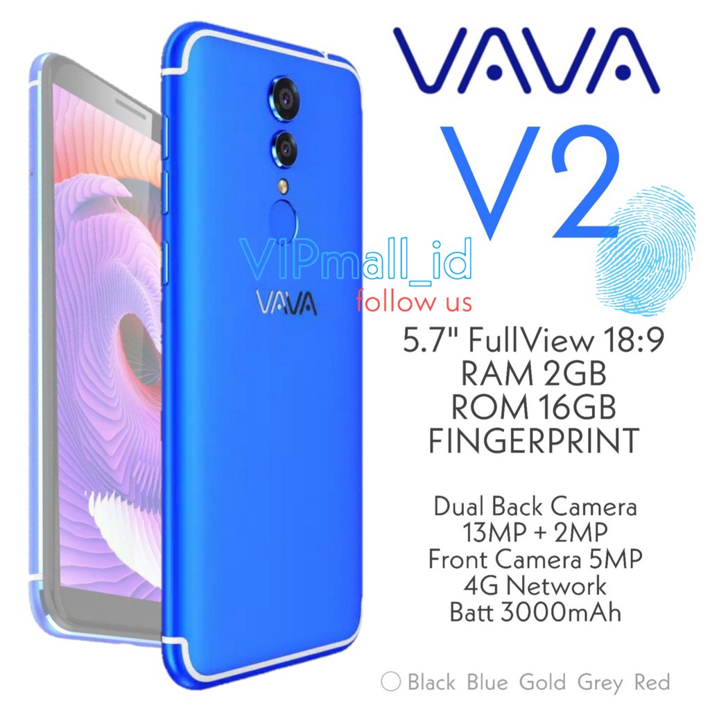 (FINGERPRINT) VAVA V2 - HP ANDROID 5,7" - SMARTPHONE - HP ANDROID MURAH RAM 2GB