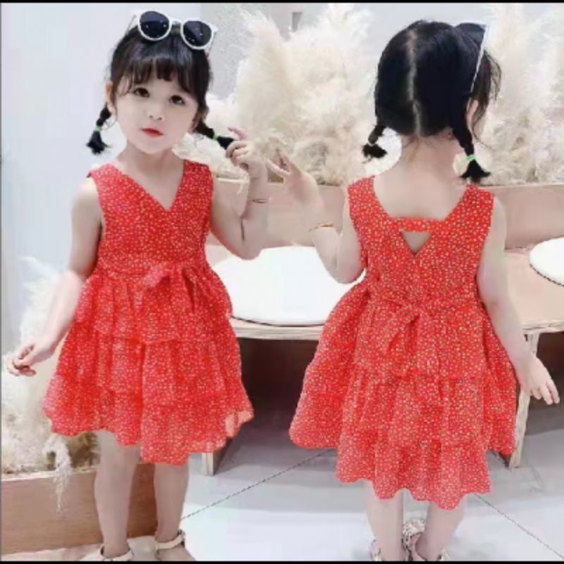 DRESS BAJU ANAK PEREMPUAN BAJU GAUN ULANG TAHUN BAYI PEREMPUAN 2 TAHUN