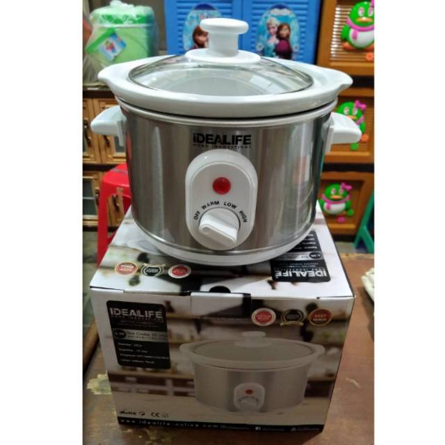 Slowcooker Idealife 2.5 Liter Alat masak kuah Sup bayi dan daging