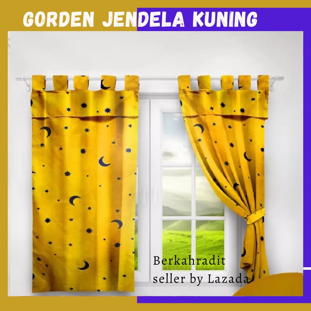 Gorden Jendela Starmoon, Motif bunga Uk 55x150cm