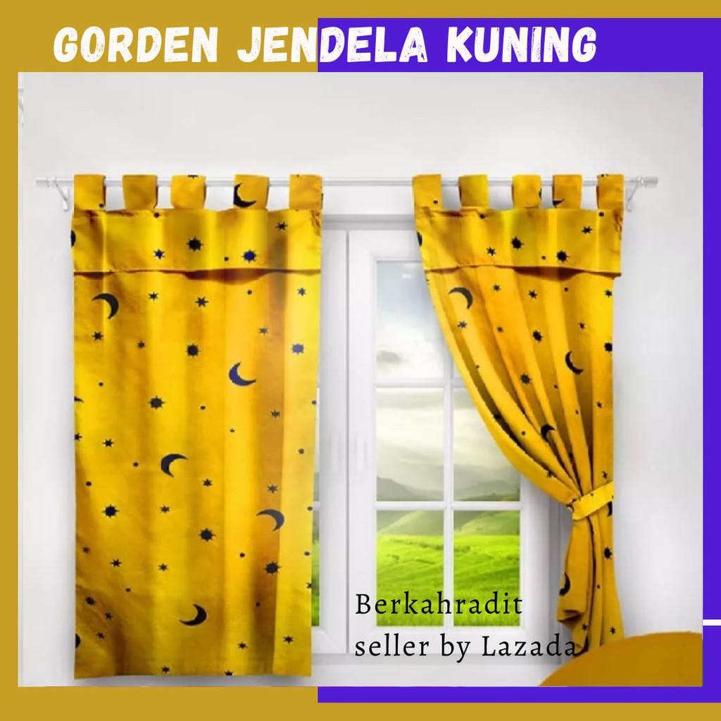 Gorden Jendela Starmoon, Motif bunga Uk 55x150cm