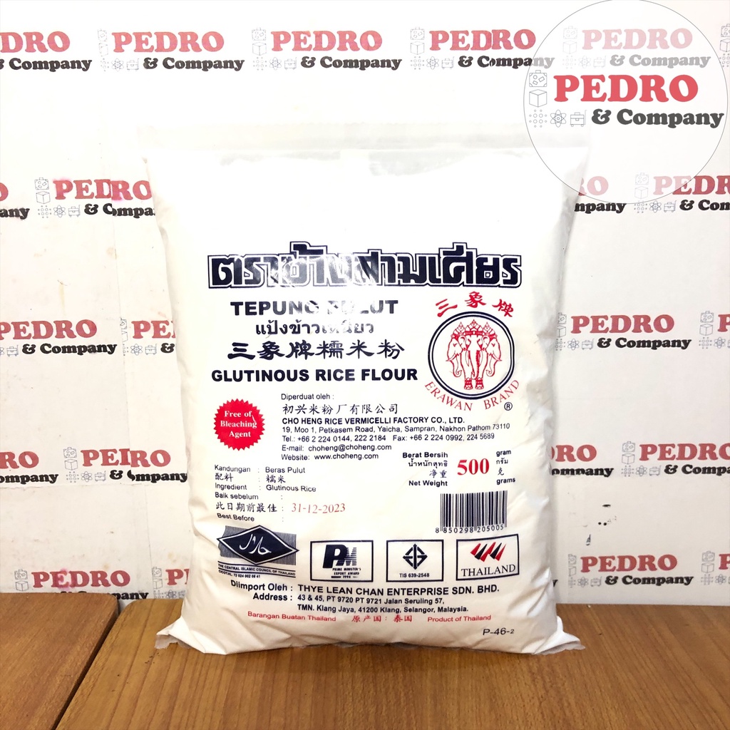 

Erawan - Tepung ketan pulut Thailand/ glutinous rice flour (500 gr)