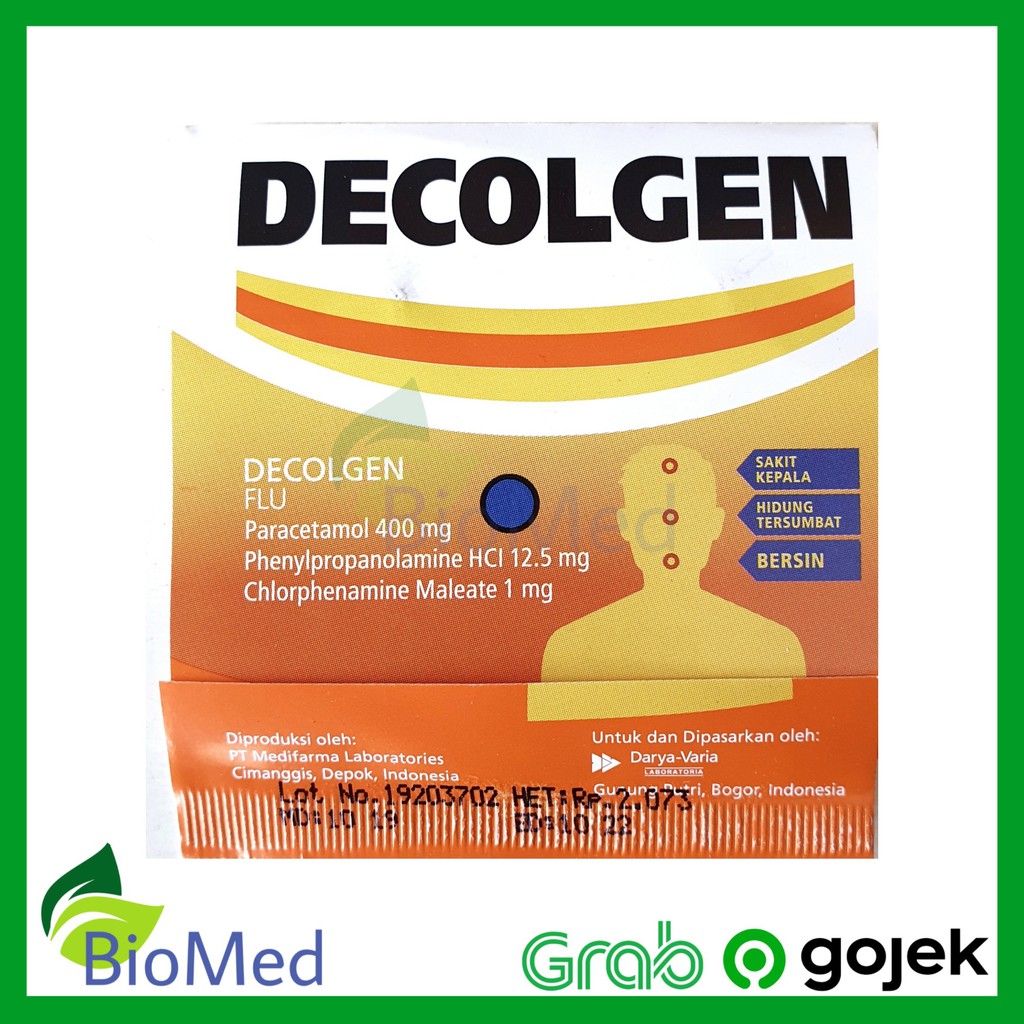 DECOLGEN TABLET - Obat Pusing Flu Pilek Demam