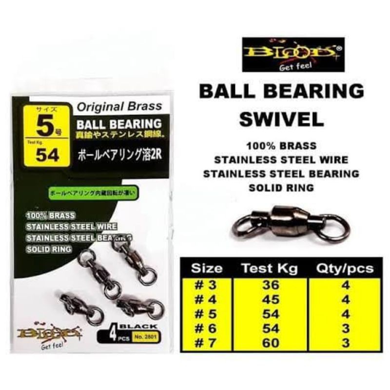 BLOOD BALL BEARING SWIVEL With SOLID RING