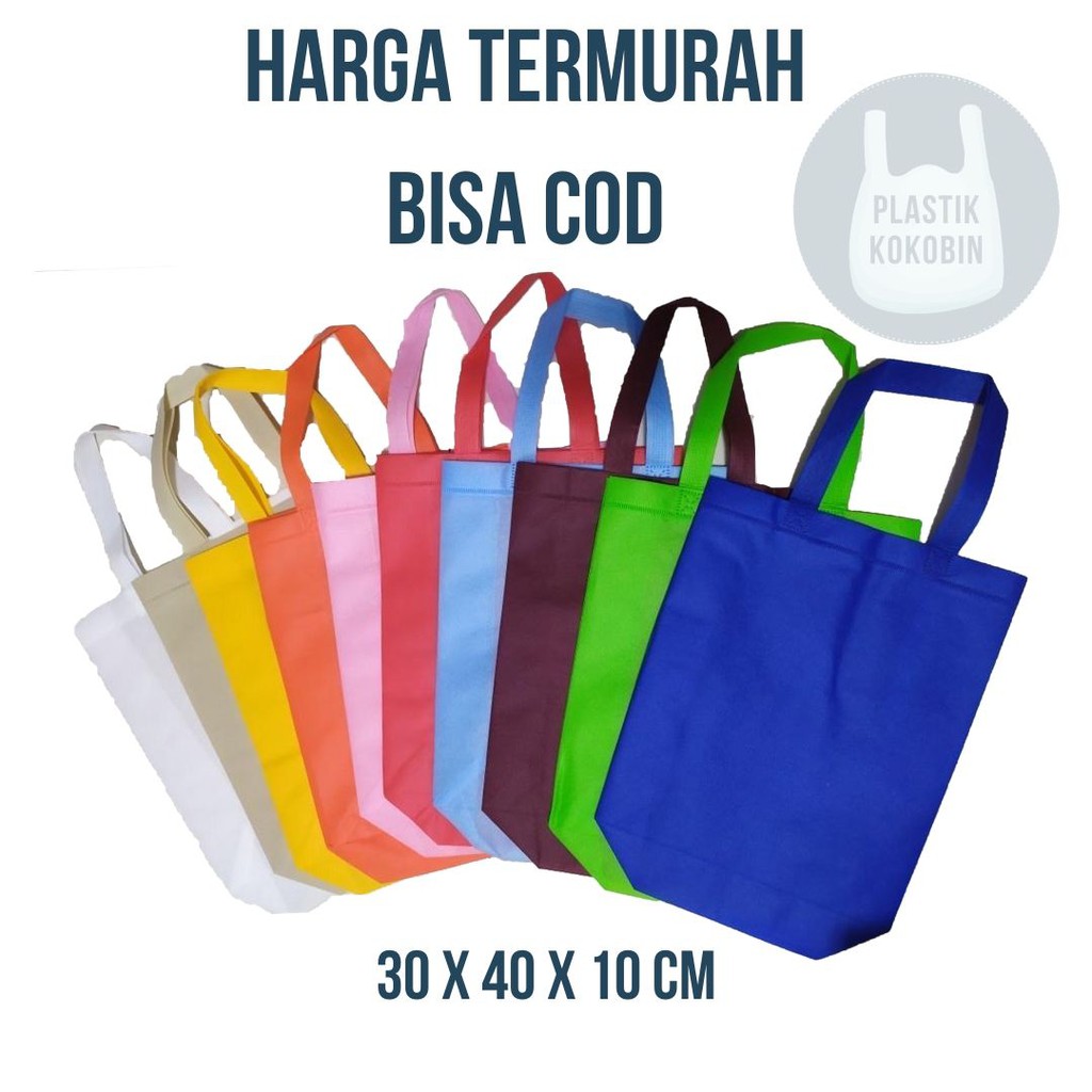 

TAS SPUNBOND OLSHOP 30 x 40 x 10 | GOODIE BAG STANDING HANDLE | TAS SOUVENIR
