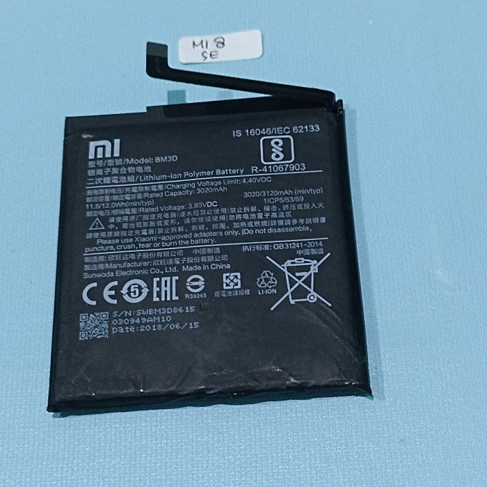 Batre xiaomi Mi 8 SE original copotan